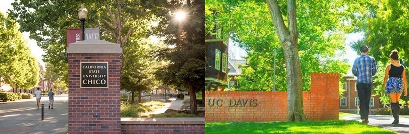 Image of college campus and students 
