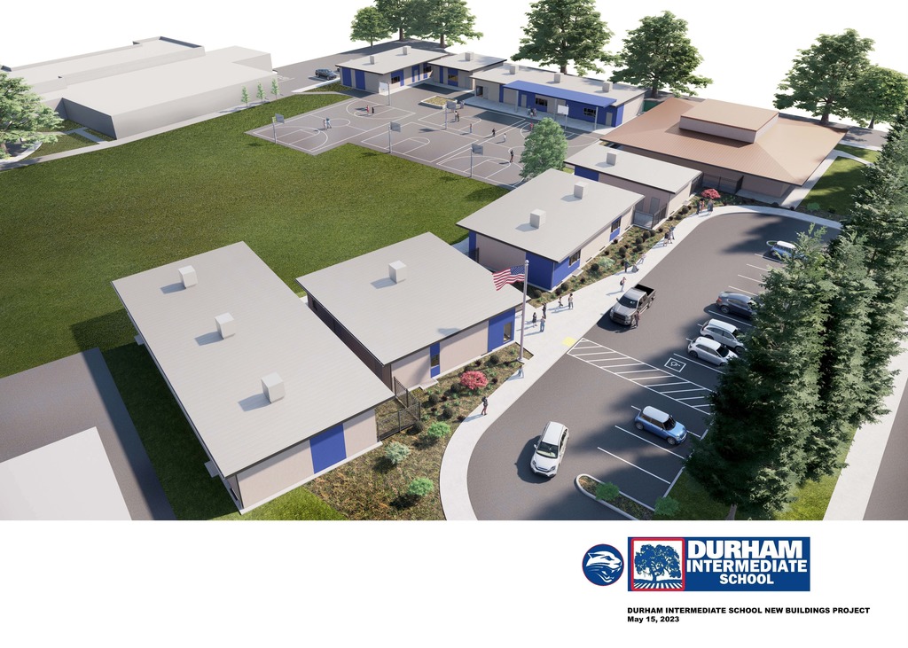 Picture of computer render of the DIS campus. 