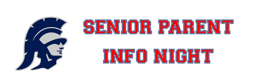 Picture of the senior parent info night banner 