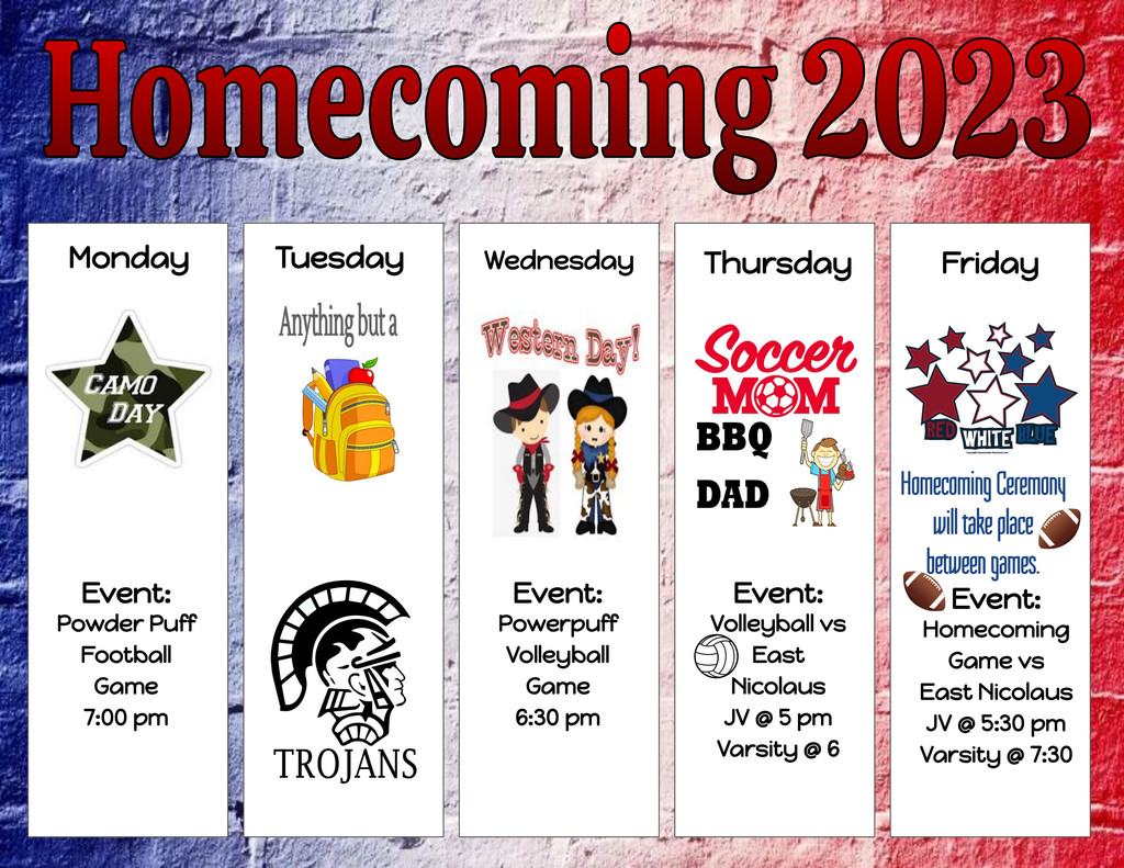 Picture of the DHS Homecoming flyer